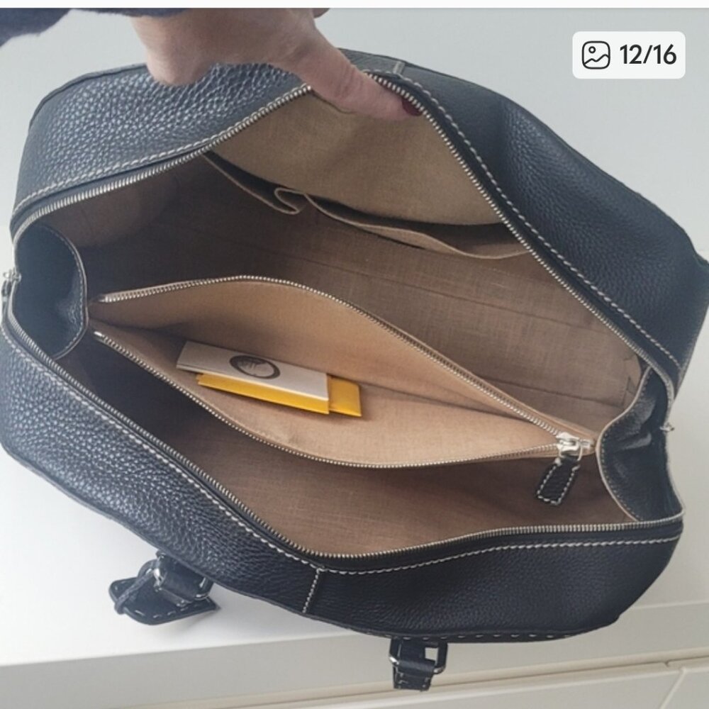 FENDI Selleria Black Leather Tote Bag - Picture 11 of 14